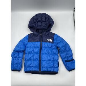The North Face Baby Boy Infant Insulated Hooded Jacket Blue Sz 6-12M